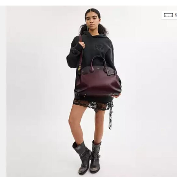 COACH Soft Empire Carryall Bag 40 - Merlot - Picture 10 of 11